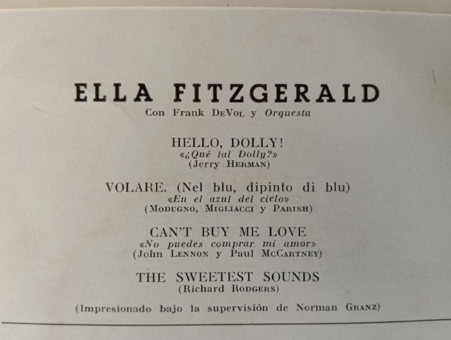 Ella Fitzgerald - Hello, Dolly! (EP, 1964)