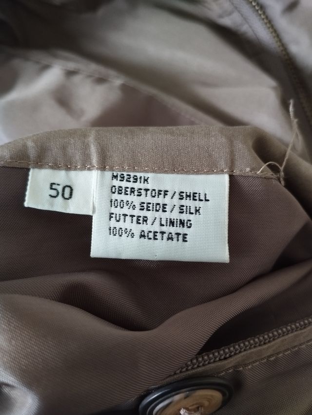 Cazadora seda marrón hombre