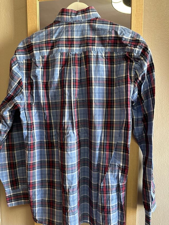 Camisa Cortefiel cuadros azul-roja M