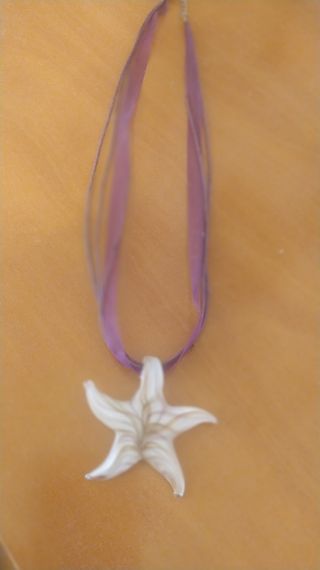 Collar y pendientes | Estrella cristal Murano