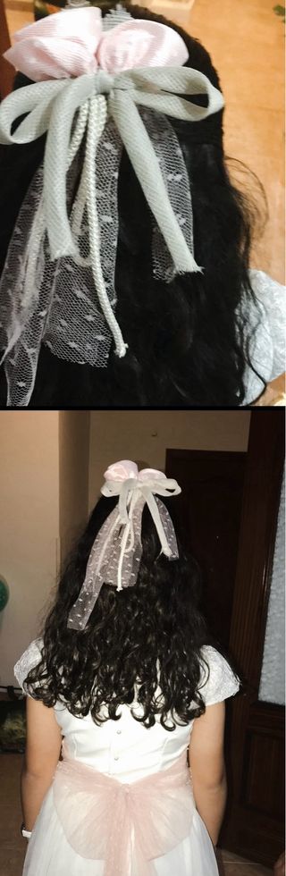 Vestido comunión niña blanco roto
