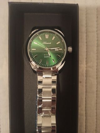 Reloj Dornase verde y plata