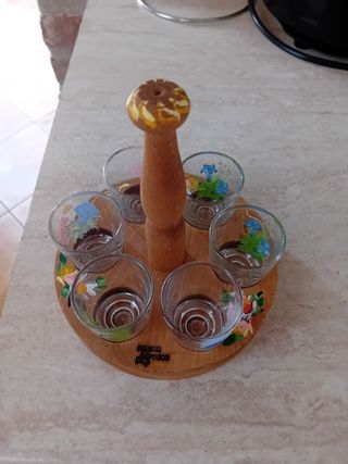 Porta bicchieri limoncello legno
