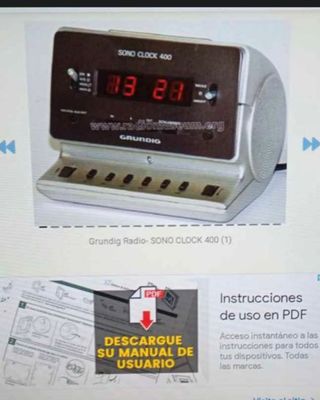 GRUNDIG ALEMANA reloj despertador radio 80- 90