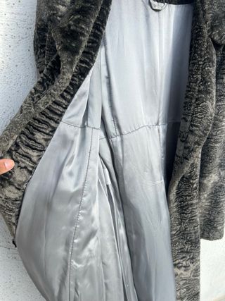 Cappotto Vintage eco pelliccia grigio