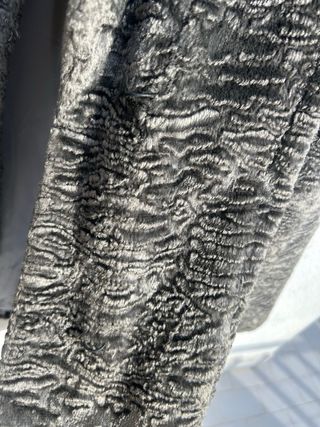 Cappotto Vintage eco pelliccia grigio