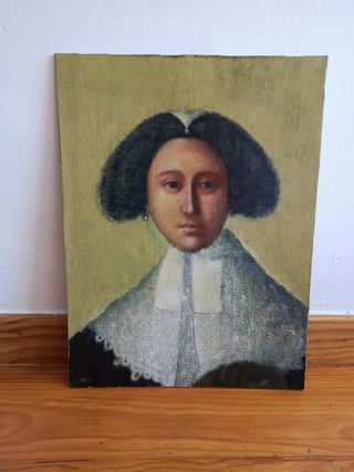 Retrato al óleo: personaje antiguo