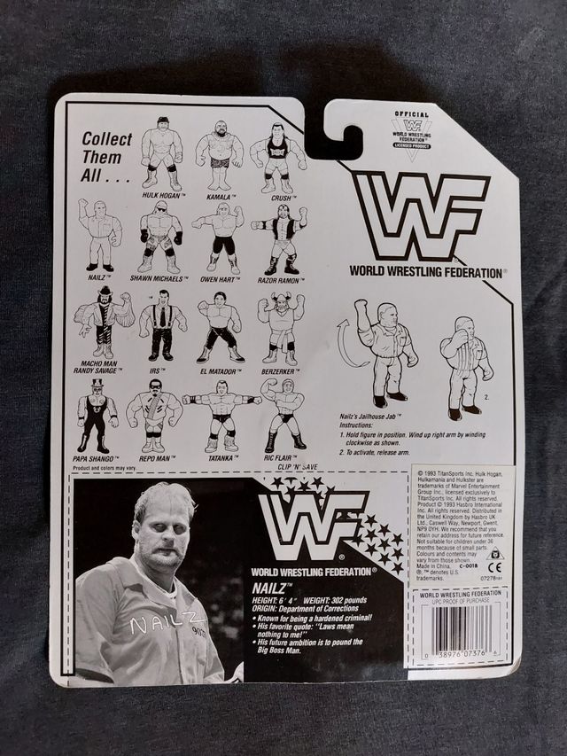 Action Figure WWF Hasbro Nailz