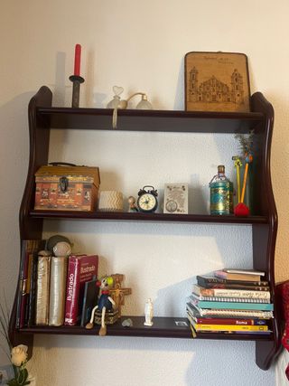 Conjunto de muebles de dormitorio en madera caoba