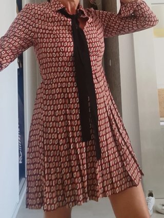 Vestido Zara estampado multicolor