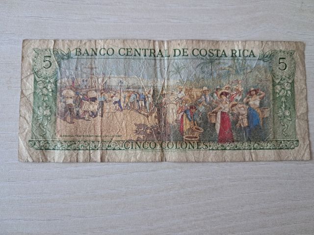 Billete 5 colones