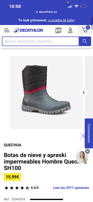 Botas de agua y nieve t.42/43  nuevas con etiqueta