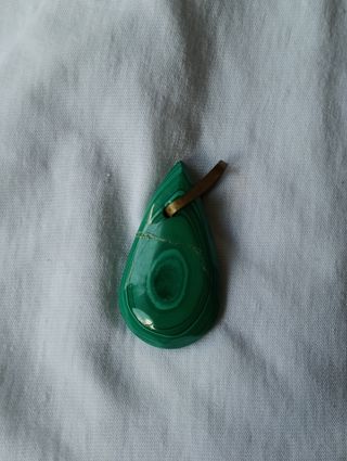 Colgante malaquita natural artesano-a restaurar.