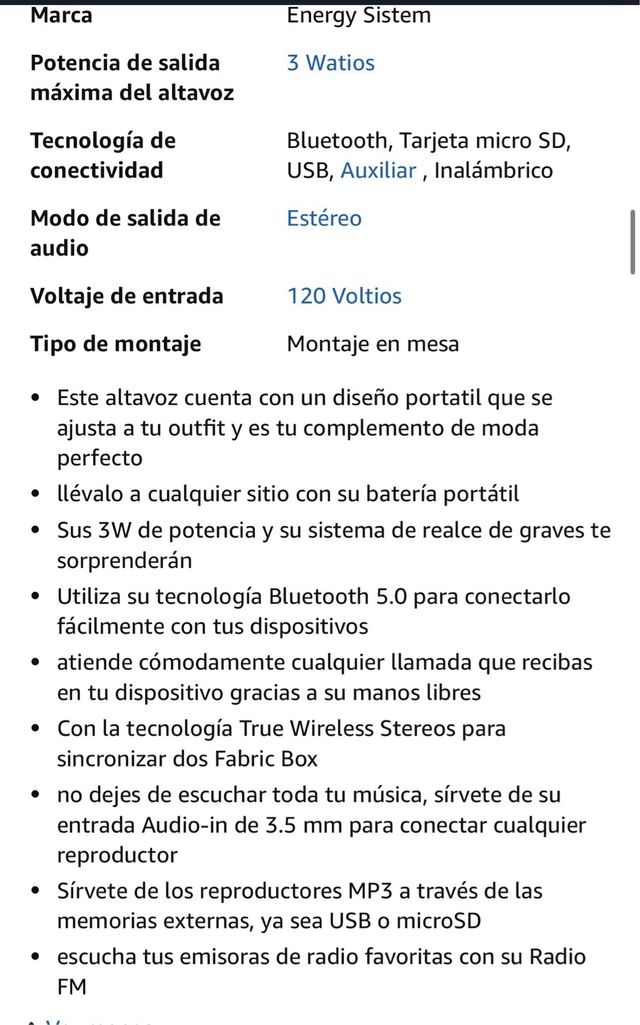 Altavoz Bluetooth