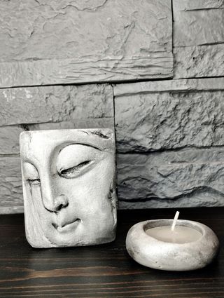 Buddha Coppia Scultura Portacandela Design Home