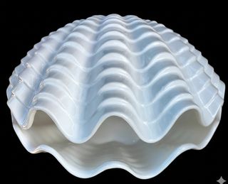 ANTIGUA LAMPARA DE CONCHA - VINTAGE - CERAMICA MAN