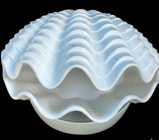 ANTIGUA LAMPARA DE CONCHA - VINTAGE - CERAMICA MAN