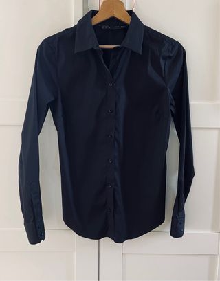 Camisa Zara Negra Entallada