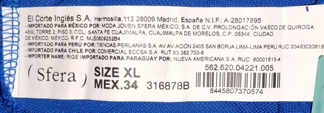 Pantalón marca Sfera Collection