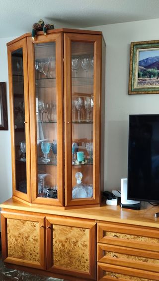 Mueble Comedor Madera - Vitrina Librería