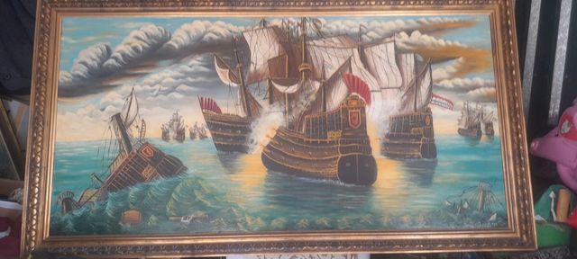 Cuadro antiguo de barco estilo Titanic - ¡70€!