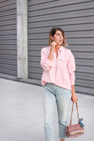 Camisa Zara rosa - Talla M