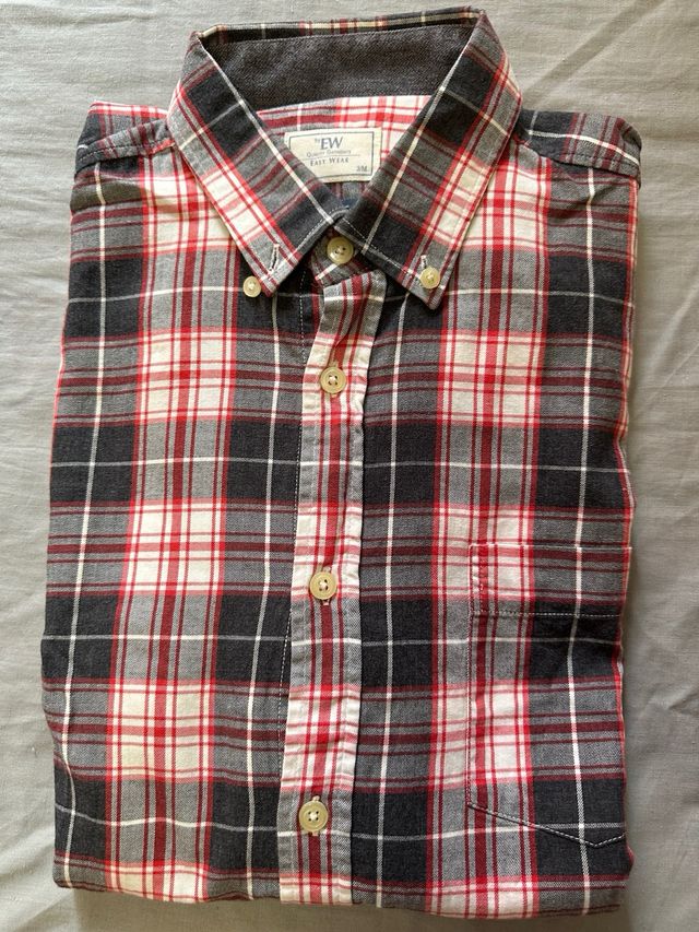 Camisa cuadros roja y negra