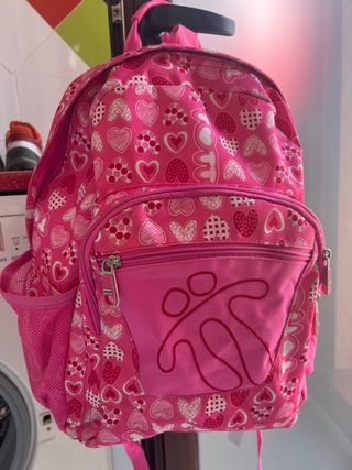 Mochila infantil rosa corazones