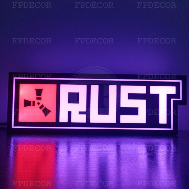 Rust com LED RGB! Caixa de luz para decoração