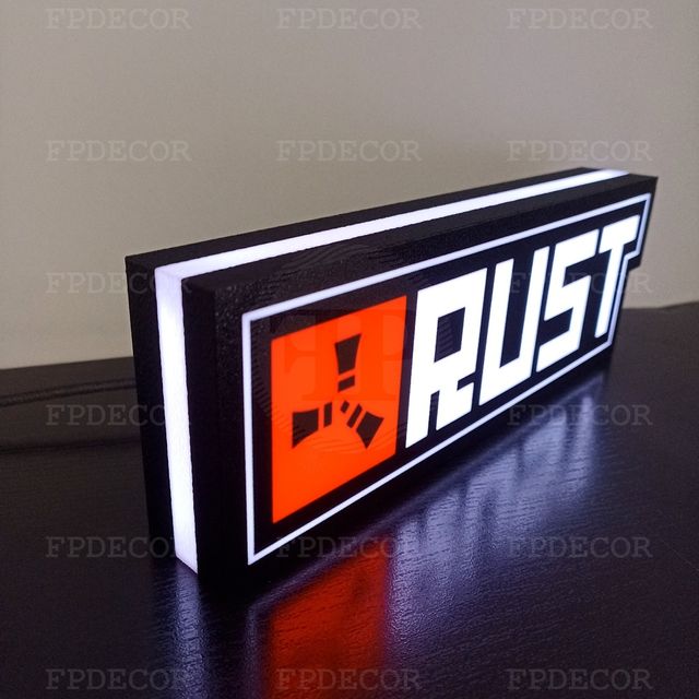Rust com LED RGB! Caixa de luz para decoração