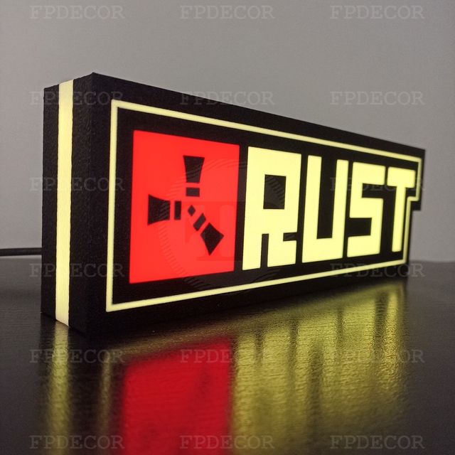Rust com LED RGB! Caixa de luz para decoração
