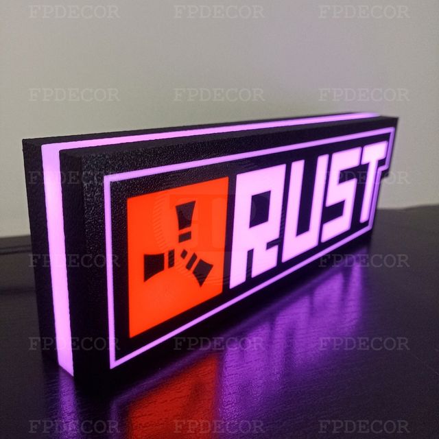 Rust com LED RGB! Caixa de luz para decoração