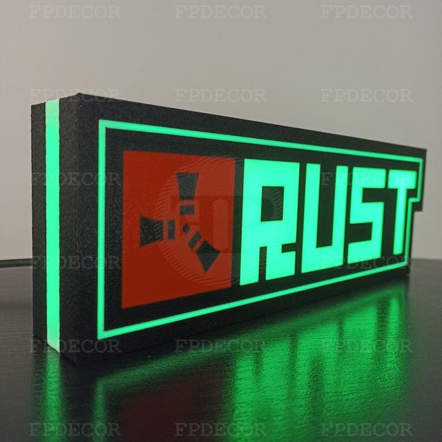 Rust com LED RGB! Caixa de luz para decoração