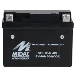 Batería Moto Gel 4Ah 60A Midac 4L-BS