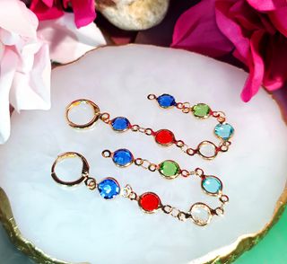 Pendientes con circonitas de colores