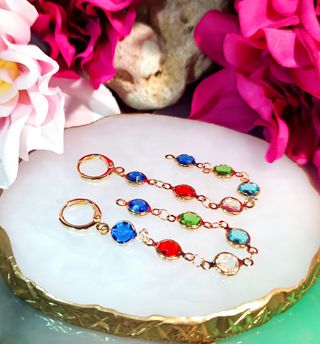 Pendientes con circonitas de colores