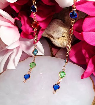 Pendientes con circonitas de colores