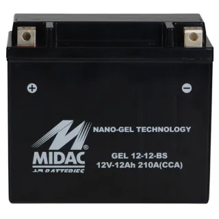 Batería Moto Gel 12Ah 210A Midac 12-BS