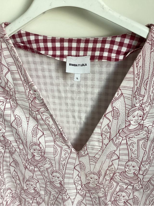 Camiseta Bimba y Lola L - Roja y Blanca