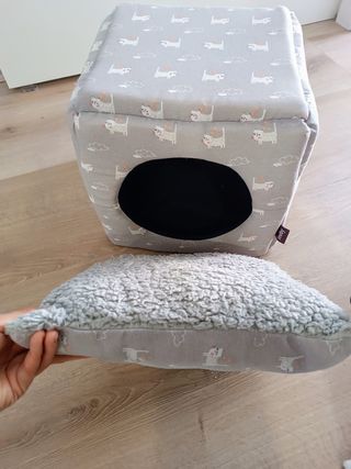 Cama cueva gris para gato