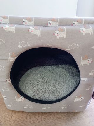 Cama cueva gris para gato