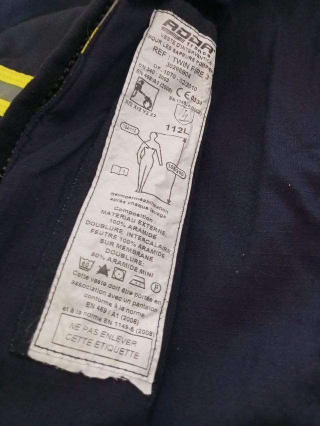 Uniforme bombero Seine-et-Marne