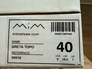 Zapatos Mujer tacón talla 40 mimshoes Greta Topo
