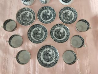 ANTIGUO JUEGO DE CAFÉ PORCELANA SANTA CLARA 