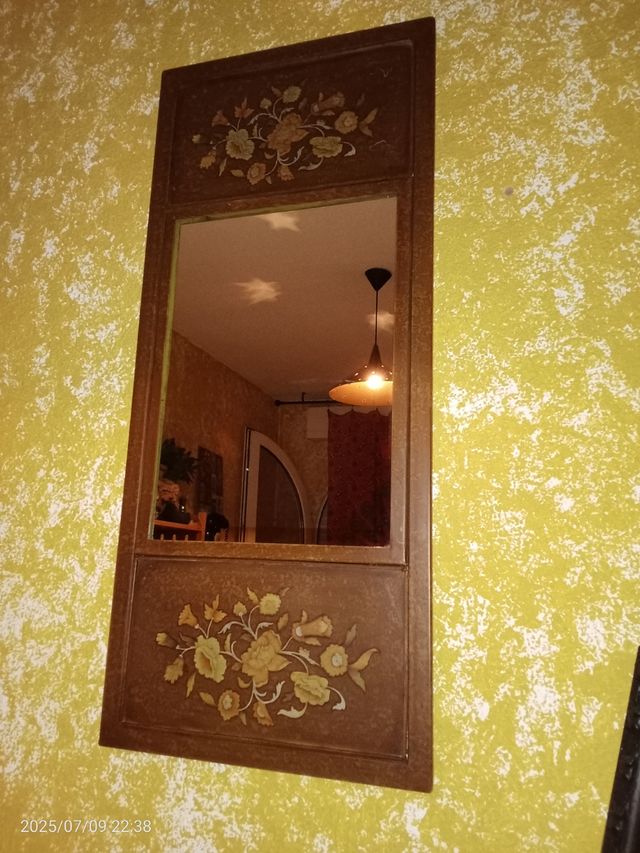 Espejo hierro envejecido , Largo 90x 39 de ancho.