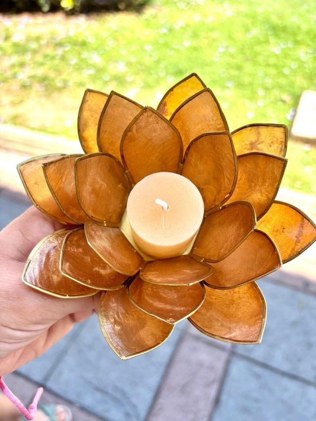 Porta velas nacar ambar