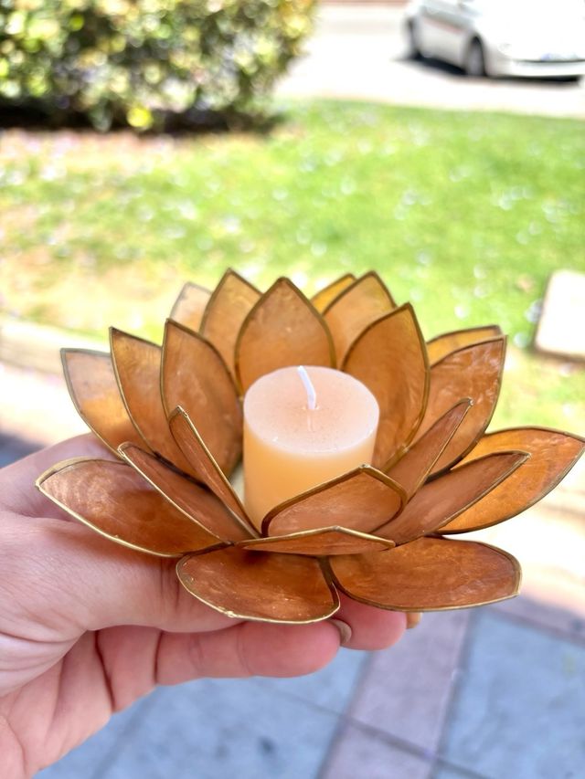 Porta velas nacar ambar
