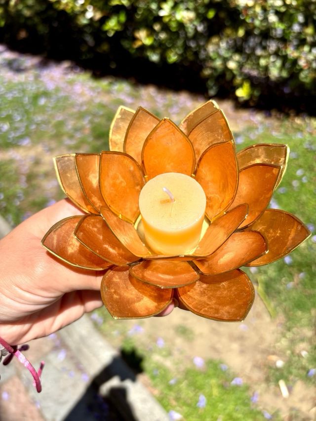 Porta velas nacar ambar