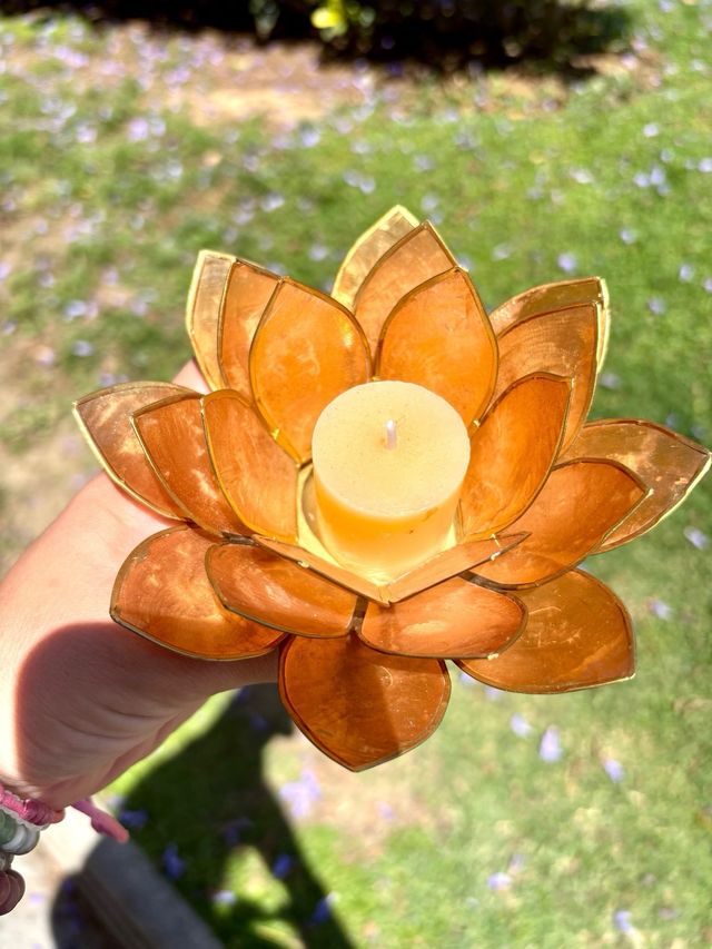 Porta velas nacar ambar