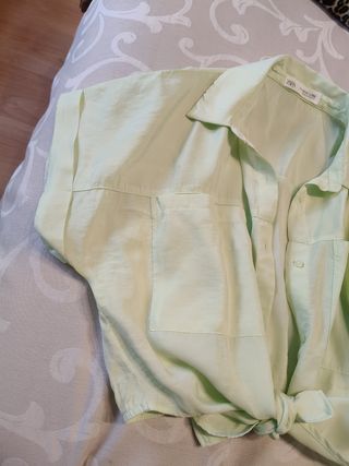 Blusa Zara verde - Talla 7